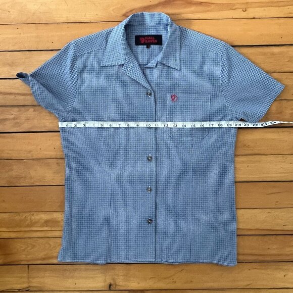 Fjallraven Men's Button Front Short Sleeve Checked Shirt, Size Medium - Picture 9 of 9